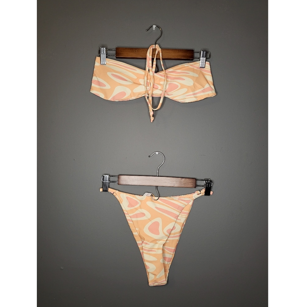 Aurelle Orange Bandeau Bikini